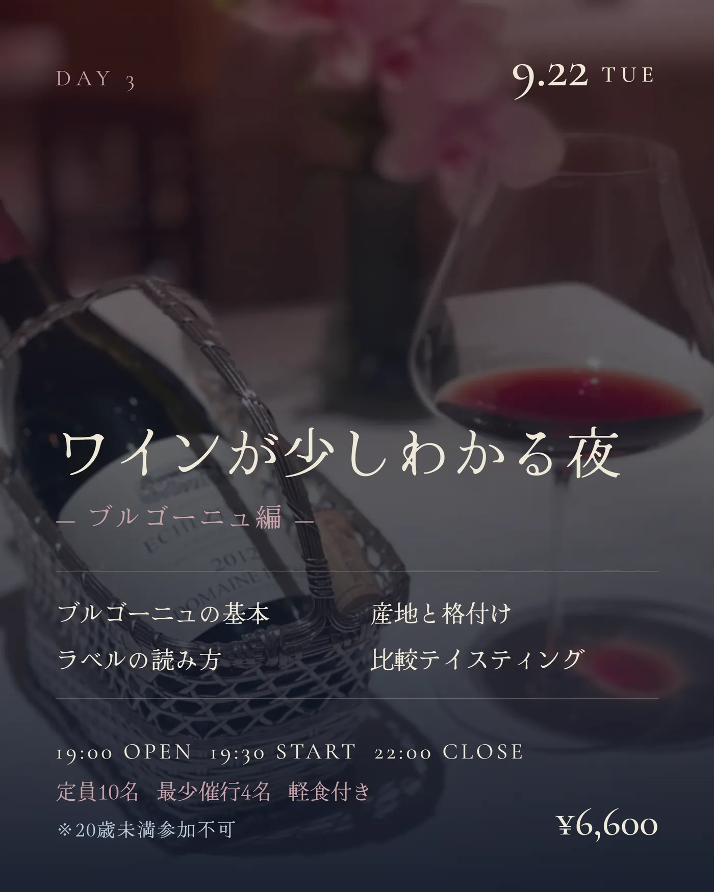 ワインが少しわかる夜 — ブルゴーニュ編 — のイメージ